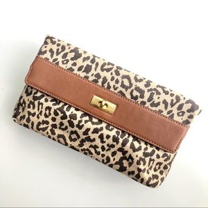 New J.Crew Leopard Clutch